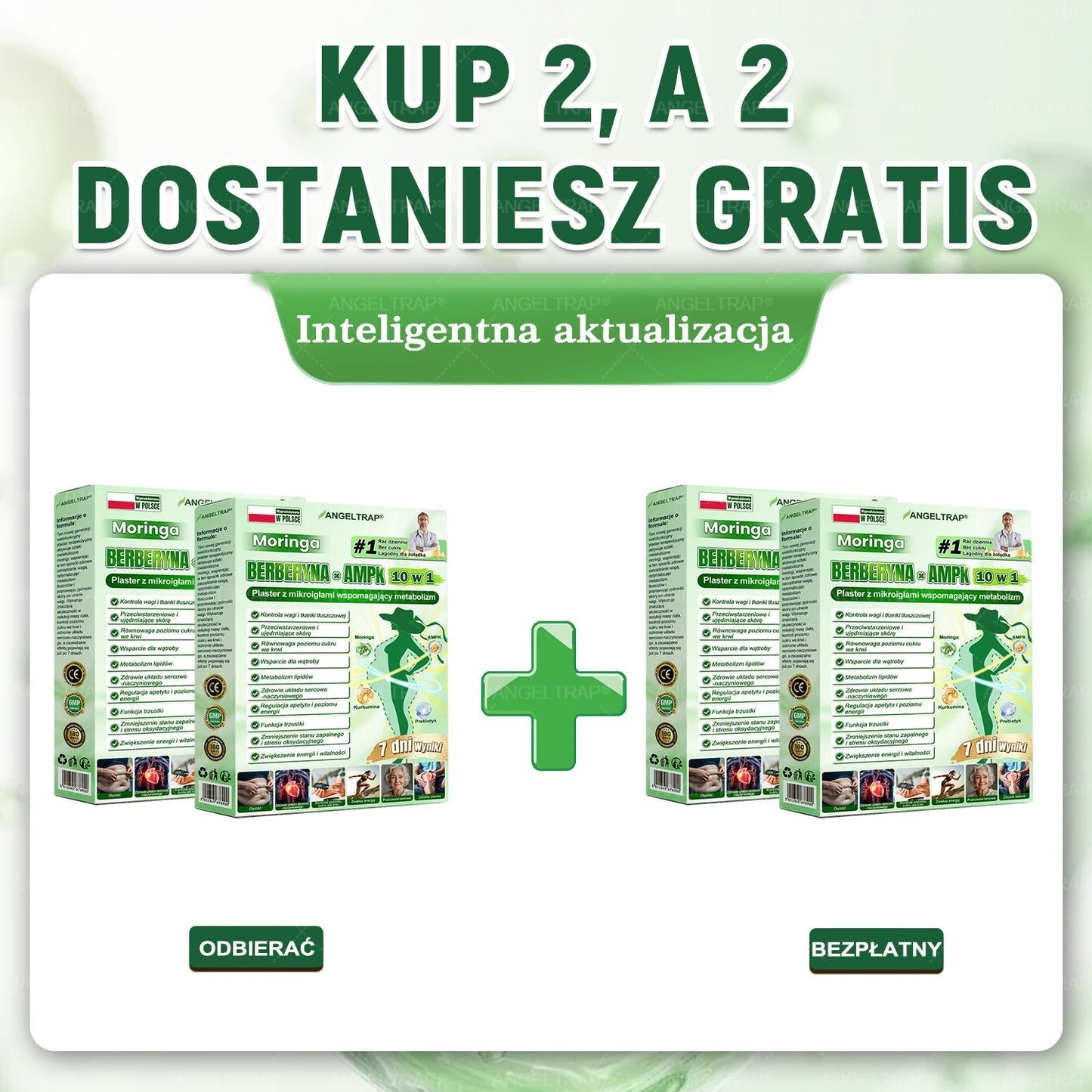 🧡🧡🧡ANGELTRAP® Moringa × Berberyna × AMPK 10-w-1 Wsparcie metaboliczne, plaster z nanotechnologią mikroigłową 🇵🇱(Wystarczy raz dziennie, widoczne efekty w 7 dni) ✅ Na otyłość, wiotką skórę, cukrzycę, bezdech senny, problemy ze stawami i wiele innych